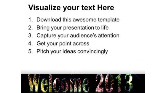 Fireworks To Welcome New Year PowerPoint Templates Ppt Background For Slides 1112