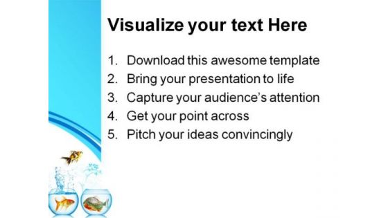 Fish Runs Away Animals PowerPoint Themes And PowerPoint Slides 0311