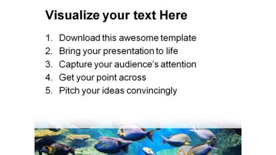 Fishes Inside Sea Animals PowerPoint Templates And PowerPoint Backgrounds 0111