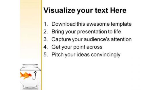 Fishing For Information Animal PowerPoint Template 0810