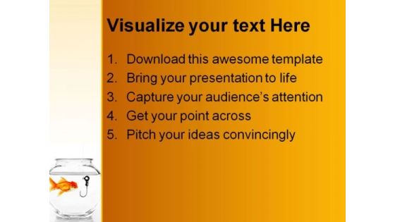 Fishing For Information Animal PowerPoint Template 0810