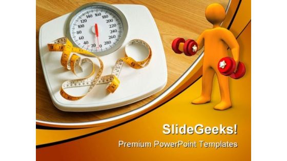 Fitness Scales Health PowerPoint Themes And PowerPoint Slides 0511