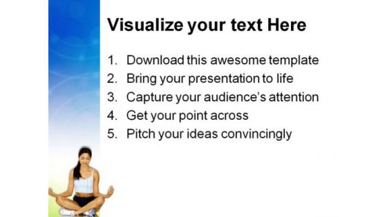 Fitness With Meditation Health PowerPoint Templates And PowerPoint Backgrounds 0311