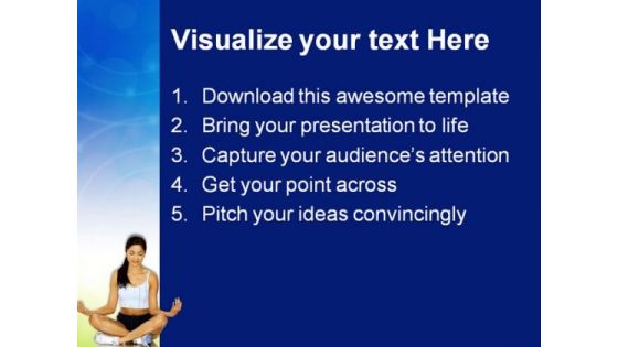 Fitness With Meditation Health PowerPoint Templates And PowerPoint Backgrounds 0311