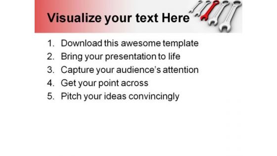 Five Different Spanners Industrial PowerPoint Themes And PowerPoint Slides 0311