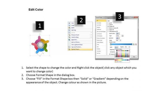 Five Diverging Stages Arrow Process Processs And PowerPoint Templates