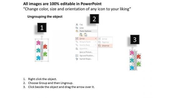 Five Puzzle Steps For Strategy PowerPoint Templates