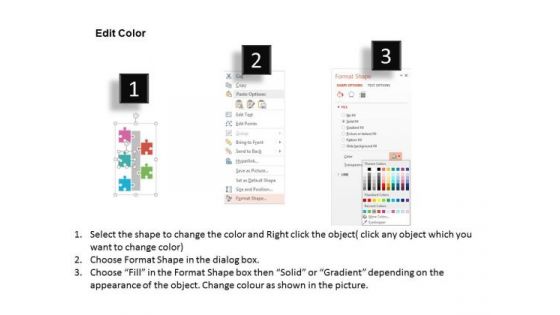 Five Puzzle Steps For Strategy PowerPoint Templates