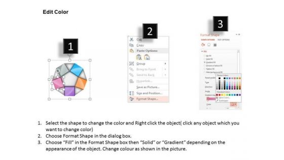 Five Staged Hexagonal Design For Data Representation Presentation Template