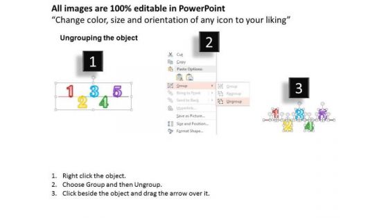Five Steps Of Timeline PowerPoint Template