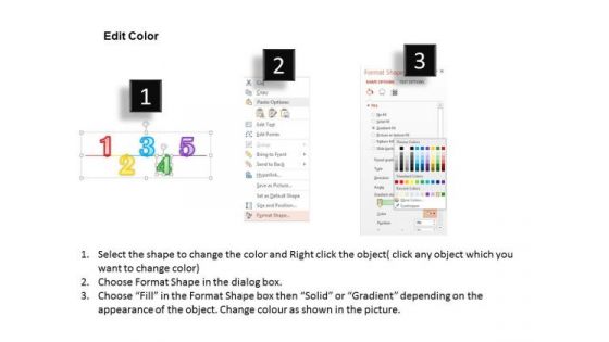 Five Steps Of Timeline PowerPoint Template