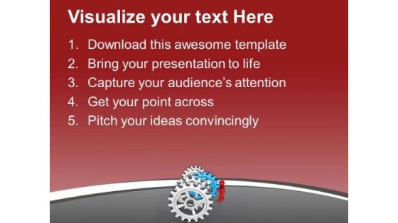 Fix Right Gear To Start Process PowerPoint Templates Ppt Backgrounds For Slides 0713