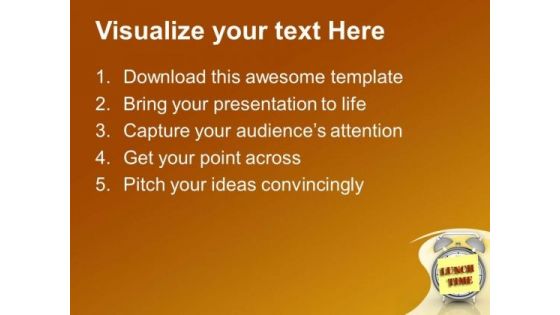 Fix The Lunch Time For Employee PowerPoint Templates Ppt Backgrounds For Slides 0513