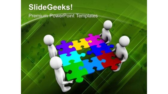 Fix The Problem With Team Effort PowerPoint Templates Ppt Backgrounds For Slides 0613