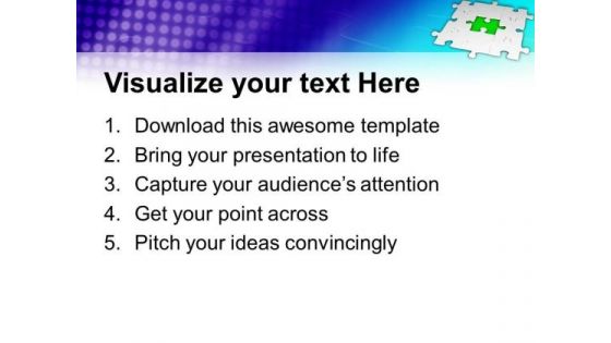 Fixed Puzzle Found Solution PowerPoint Templates Ppt Backgrounds For Slides 0813