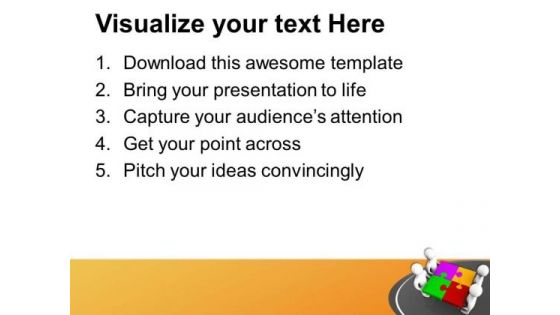 Fixing A Puzzle Is Easy Task For Team PowerPoint Templates Ppt Backgrounds For Slides 0613