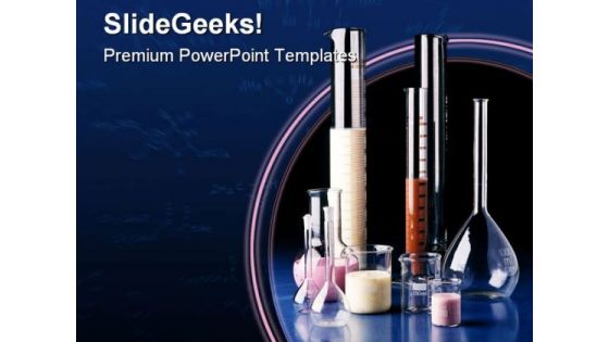 Flasks01 Science PowerPoint Template 0610