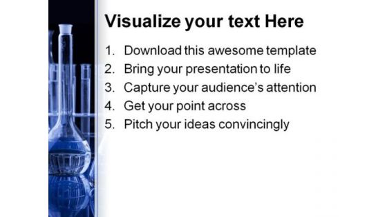 Flasks Science PowerPoint Template 0610