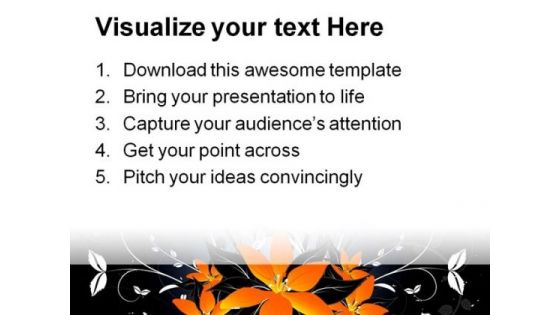 Floral Beauty PowerPoint Template 1110