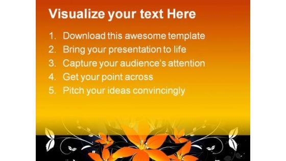 Floral Beauty PowerPoint Template 1110