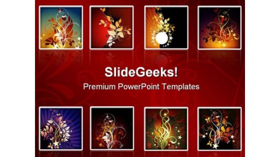 Floral Frame Design PowerPoint Themes And PowerPoint Slides 0411