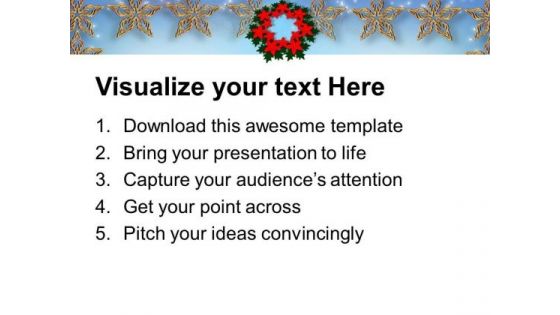 Floral Wreath Decoration PowerPoint Templates Ppt Backgrounds For Slides 1212