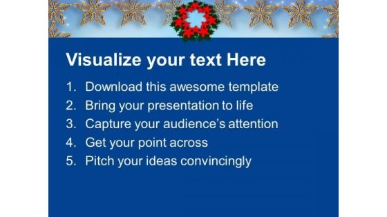 Floral Wreath Decoration PowerPoint Templates Ppt Backgrounds For Slides 1212