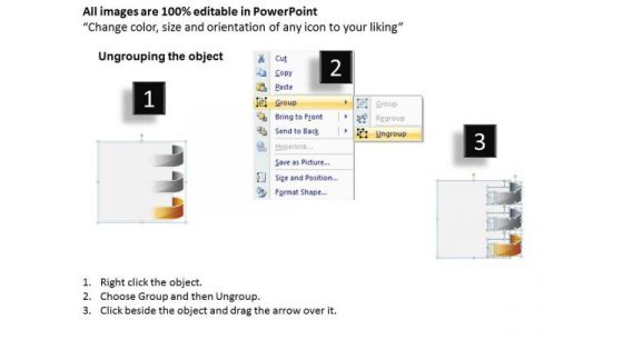 Flow Arrow Process Diagram 3 Stages Write Business Plan Template PowerPoint Templates