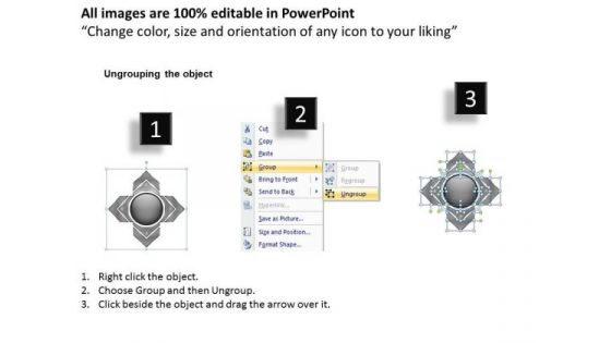 Flow Chart 4 Stages Free Business PowerPoint Templates 1 Circular Process Slides