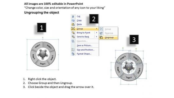 Flow Chart Converging Factors 5 Steps Ppt Circular Process Diagram PowerPoint Templates