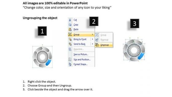 Flow Chart With Gears Planning Process 7 Stages Business PowerPoint Slides