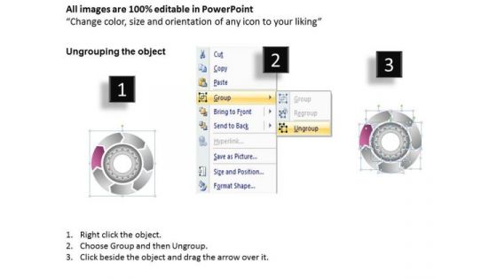 Flow Chart With Gears Planning Process 7 Stages Business Writer PowerPoint Slides
