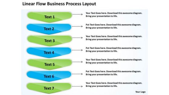 Flow Free Business PowerPoint Templates Process Layout Schematic