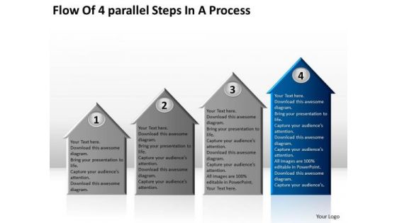Flow Of 4 Parallel Steps In Process Ppt How To Develop Business Plan PowerPoint Templates