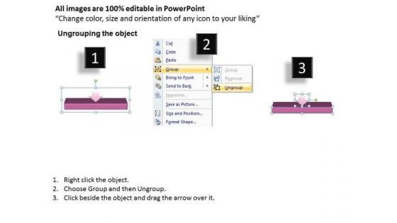 Flow PowerPoint Template Hierarchical Model Of 5 Stages Design