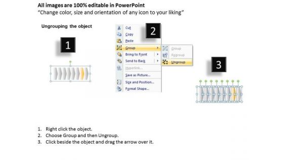 Flow PowerPoint Template Parellel Demonstration Of 7 Concepts Graphics