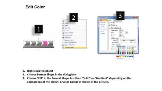 Flow Ppt Background Five Steps Working With Slide Numbers Linear Process 5 Image