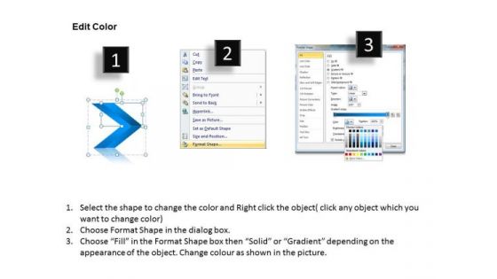 Flow Ppt Linear Arrows 12 States Diagram Project Management PowerPoint Graphic