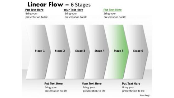 Flow Ppt Straight Demonstration Of 6 Power Point Stage Project Management PowerPoint Design