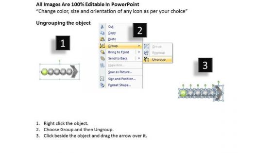 Flow Ppt Template Collinear Representation Of 5 Concepts PowerPoint Slides 2 Image