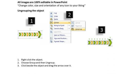 Flow Ppt Theme Succedent Description Of 8 Arrows Project Management PowerPoint 1 Design