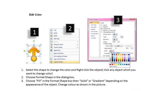 Flow Process Colorful Arrows Free Printable Business Plan Templates PowerPoint Slides
