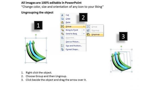 Flowchart Parallel Process 3 Stages Sequential Arrow PowerPoint Slides