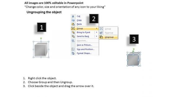 Flowchart PowerPoint Slide With 3d Cubes Stages PowerPoint Diagram