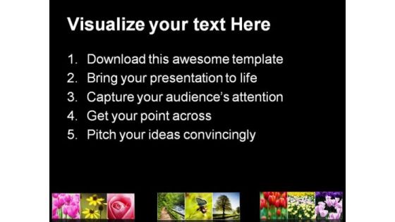 Flower Collage Nature PowerPoint Themes And PowerPoint Slides 0811