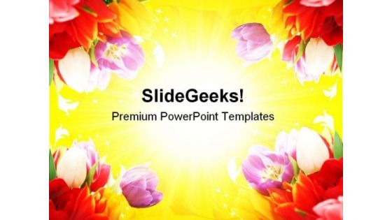 Flowers Beauty PowerPoint Background And Template 1210
