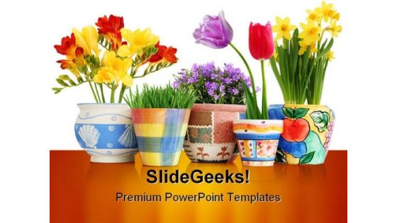 Flowers Beauty PowerPoint Template 0810