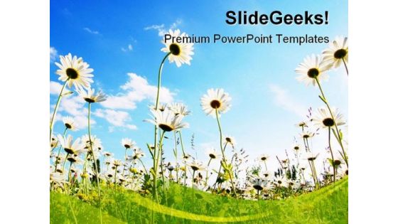 Flowers In Summer Nature PowerPoint Backgrounds And Templates 1210