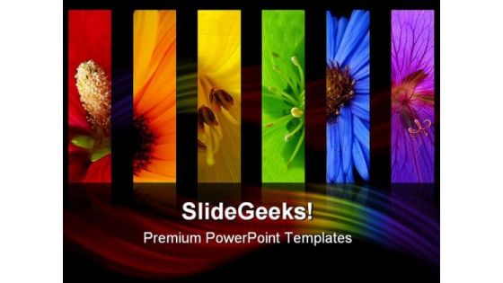 Flowers Rainbow Beauty PowerPoint Templates And PowerPoint Backgrounds 0611