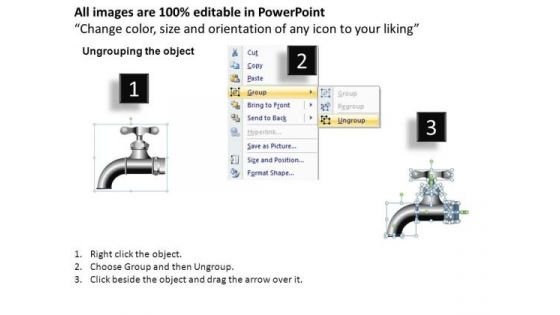 Flowing Water Tap PowerPoint Slides And Ppt Diagram Templates